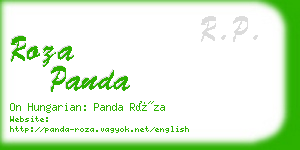 roza panda business card